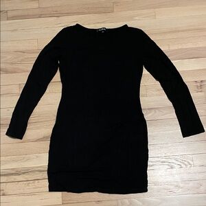 Lulu's Classic Black Long Sleeve Dress